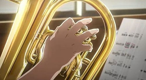 響け！ユーフォニアム3第8話 無意識に指を動かす久美子