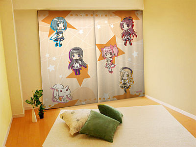 まどかマギカSDキャラ集合カーテン