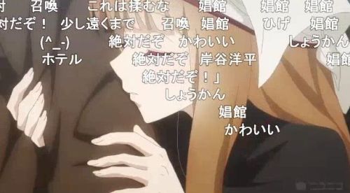 狼と香辛料第8話ロレンスの袖で口をぬぐうホロ