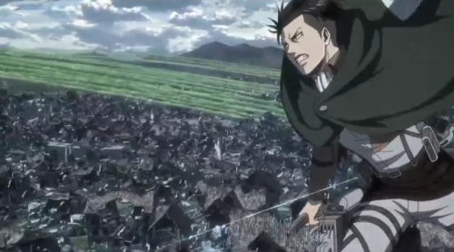 進撃の巨人3期第53話信号弾を前に撃ってる